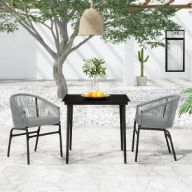 Juego de comedor de jardín 3 piezas gris de , Conjuntos de jardín - Ref: Foro24-3099251, Precio: 280,64 €, Descuento: %