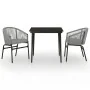 Juego de comedor de jardín 3 piezas gris by , Garden sets - Ref: Foro24-3099251, Price: 274,71 €, Discount: %