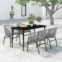 Juego de comedor para jardín 5 piezas ratán sintético gris de , Conjuntos de jardín - Ref: Foro24-3099253, Precio: 436,35 €, ...
