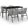 Juego de comedor para jardín 5 piezas ratán sintético gris de , Conjuntos de jardín - Ref: Foro24-3099253, Precio: 436,35 €, ...