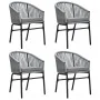 Juego de comedor para jardín 5 piezas ratán sintético gris de , Conjuntos de jardín - Ref: Foro24-3099253, Precio: 436,35 €, ...