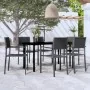 Juego de comedor para jardín 7 piezas negro de , Conjuntos de jardín - Ref: Foro24-3099266, Precio: 437,60 €, Descuento: %
