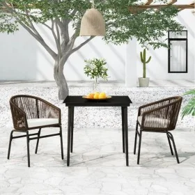 Juego de comedor de jardín 3 piezas marrón by , Garden sets - Ref: Foro24-3099245, Price: 278,29 €, Discount: %