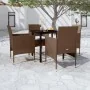 Juego de comedor de jardín 5 piezas con cojines marrón y negro von , Gartensets - Ref: Foro24-3099300, Preis: 345,19 €, Rabat...