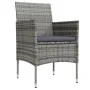 Juego de comedor para jardín 9 piezas con cojines gris y negro de , Conjuntos de jardín - Ref: Foro24-3099316, Precio: 776,22...