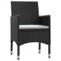 Juego de comedor de jardín 5 piezas con cojines negro von , Gartensets - Ref: Foro24-3099342, Preis: 334,69 €, Rabatt: %