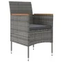 Juego de comedor para jardín 5 piezas con cojines gris y negro de , Conjuntos de jardín - Ref: Foro24-3099349, Precio: 390,25...