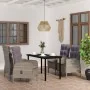 Juego de comedor para jardín 5 piezas con cojines gris y negro von , Gartensets - Ref: Foro24-3099361, Preis: 657,45 €, Rabat...