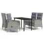 Juego de comedor para jardín 5 piezas con cojines gris y negro von , Gartensets - Ref: Foro24-3099361, Preis: 657,45 €, Rabat...