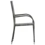 Juego de comedor de jardín 7 piezas con cojines gris y negro de , Conjuntos de jardín - Ref: Foro24-3099410, Precio: 377,23 €...