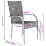 Juego de comedor de jardín 7 piezas con cojines gris y negro de , Conjuntos de jardín - Ref: Foro24-3099410, Precio: 377,23 €...