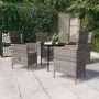 Juego de comedor de jardín 5 piezas con cojines gris de , Conjuntos de jardín - Ref: Foro24-3099450, Precio: 649,06 €, Descue...