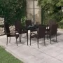 Juego de comedor de jardín 7 piezas marrón y negro von , Gartensets - Ref: Foro24-3099404, Preis: 393,70 €, Rabatt: %