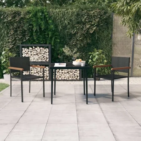 Juego de comedor de jardín 3 piezas negro von , Gartensets - Ref: Foro24-3099419, Preis: 230,01 €, Rabatt: %