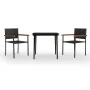 Juego de comedor de jardín 3 piezas negro von , Gartensets - Ref: Foro24-3099419, Preis: 230,01 €, Rabatt: %