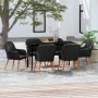 Juego de comedor de jardín 7 piezas con cojines negro de , Conjuntos de jardín - Ref: Foro24-3099520, Precio: 715,79 €, Descu...