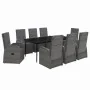 Juego de comedor de jardín 9 pzas con cojines gris de , Conjuntos de jardín - Ref: Foro24-3099490, Precio: 1,00 €, Descuento: %
