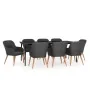Juego de comedor de jardín 9 piezas con cojines negro von , Gartensets - Ref: Foro24-3099522, Preis: 955,09 €, Rabatt: %