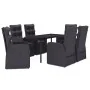 Juego de comedor de jardín 7 piezas con cojines negro von , Gartensets - Ref: Foro24-3099499, Preis: 1,00 €, Rabatt: %