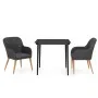 Juego de comedor de jardín 3 piezas con cojines negro von , Gartensets - Ref: Foro24-3099517, Preis: 285,48 €, Rabatt: %