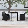 Juego de comedor de jardín 3 piezas con cojines negro de , Conjuntos de jardín - Ref: Foro24-3099529, Precio: 354,25 €, Descu...