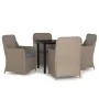 Juego de comedor de jardín 5 piezas con cojines marrón by , Garden sets - Ref: Foro24-3099536, Price: 629,51 €, Discount: %