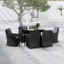 Juego de comedor para jardín 7 piezas negro by , Garden sets - Ref: Foro24-3099574, Price: 1,00 €, Discount: %