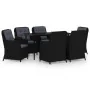 Juego de comedor para jardín 7 piezas negro by , Garden sets - Ref: Foro24-3099574, Price: 1,00 €, Discount: %