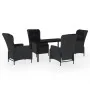 Juego de comedor de jardín 5 piezas gris oscuro de , Conjuntos de jardín - Ref: Foro24-3099639, Precio: 1,00 €, Descuento: %