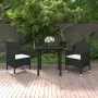 Set comedor de jardín 3 pzas y cojines ratán sintético y vidrio von , Gartensets - Ref: Foro24-3099679, Preis: 206,44 €, Raba...