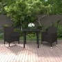 Set comedor de jardín 3 pzas y cojines ratán sintético y vidrio de , Conjuntos de jardín - Ref: Foro24-3099685, Precio: 228,6...