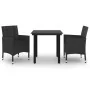 Set comedor de jardín 3 pzas y cojines ratán sintético y vidrio de , Conjuntos de jardín - Ref: Foro24-3099685, Precio: 228,6...