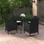 Set comedor de jardín 5 pzas y cojines ratán sintético y vidrio von , Gartensets - Ref: Foro24-3099728, Preis: 329,70 €, Raba...
