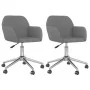 Sillas de comedor giratorias 2 unidades tela gris claro de , Sillas de comedor - Ref: Foro24-3103086, Precio: 165,27 €, Descu...