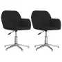Sillas de comedor giratorias 2 unidades tela negro de , Sillas de comedor - Ref: Foro24-3103038, Precio: 161,37 €, Descuento: %