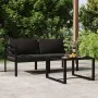 Set muebles de jardín 3 pzas y cojines aluminio gris antracita by , Garden sets - Ref: Foro24-3107779, Price: 396,09 €, Disco...