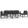 Set muebles de jardín 6 pzas y cojines aluminio gris antracita de , Conjuntos de jardín - Ref: Foro24-3107791, Precio: 747,30...