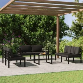 Set muebles de jardín 7 pzas y cojines aluminio gris antracita von , Gartensets - Ref: Foro24-3107803, Preis: 915,84 €, Rabat...