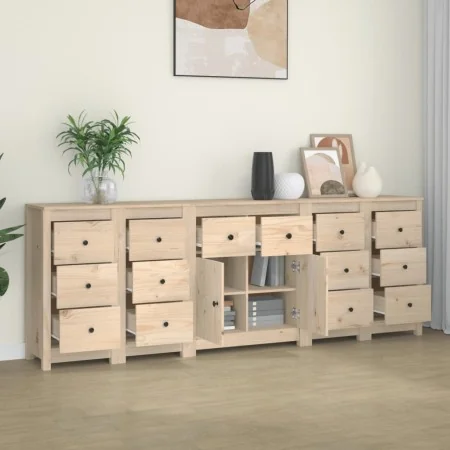 Aparador de madera maciza de pino 230x35x80 cm de , Aparadores - Ref: Foro24-3114089, Precio: 402,05 €, Descuento: %