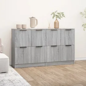 Aparadores 2 uds madera contrachapada gris Sonoma 60x30x70 cm von , Sideboards - Ref: Foro24-3115810, Preis: 118,05 €, Rabatt: %