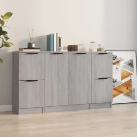 Aparadores 3 piezas madera contrachapada gris Sonoma von , Sideboards - Ref: Foro24-3115850, Preis: 131,15 €, Rabatt: %