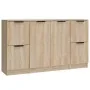 Aparadores 3 piezas madera contrachapada color roble sonoma by , Sideboards - Ref: Foro24-3115846, Price: 138,27 €, Discount: %