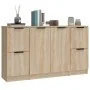 Aparadores 3 piezas madera contrachapada color roble sonoma by , Sideboards - Ref: Foro24-3115846, Price: 138,27 €, Discount: %