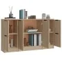 Aparadores 3 piezas madera contrachapada color roble sonoma by , Sideboards - Ref: Foro24-3115846, Price: 138,27 €, Discount: %