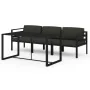 Set muebles de jardín 4 pzas y cojines aluminio gris antracita by , Garden sets - Ref: Foro24-3115917, Price: 553,14 €, Disco...