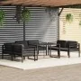 Set muebles de jardín 7 pzas y cojines aluminio gris antracita by , Garden sets - Ref: Foro24-3115929, Price: 1,00 €, Discoun...