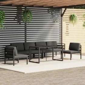 Set muebles de jardín 7 pzas y cojines aluminio gris antracita by , Garden sets - Ref: Foro24-3115920, Price: 1,00 €, Discoun...