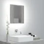 Armario de baño con espejo LED madera gris Sonoma 40x12x45 cm de , Tocadores de baño - Ref: Foro24-822834, Precio: 39,83 €, D...