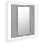 Armario de baño con espejo LED madera gris Sonoma 40x12x45 cm de , Tocadores de baño - Ref: Foro24-822834, Precio: 39,83 €, D...