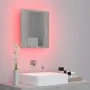 Armario de baño con espejo LED madera gris Sonoma 40x12x45 cm de , Tocadores de baño - Ref: Foro24-822834, Precio: 39,83 €, D...